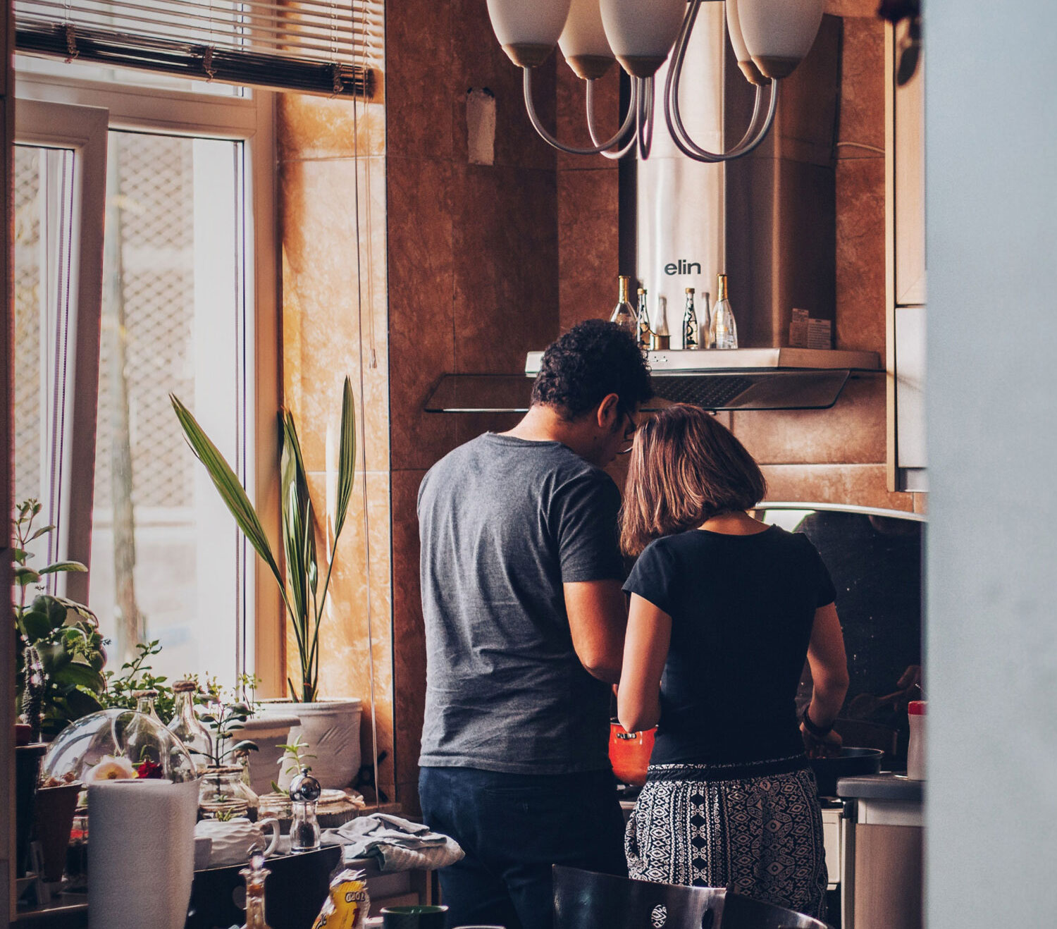 Couple in the kitchen